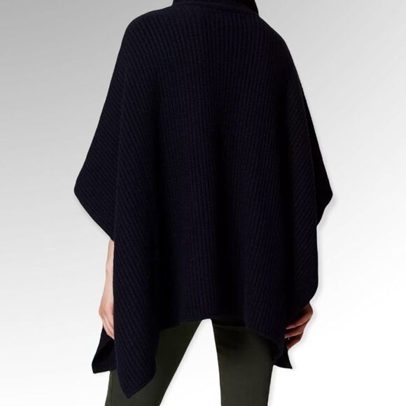 Loft Turtleneck Tie-Side Poncho - Picture 2 of 11